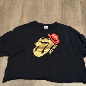 Gildan Black Tee with Gold and Red Graphic
